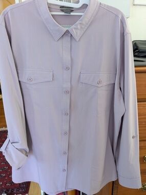 Eddie Bauer Women's Departure Shirt, Lavender, XXL